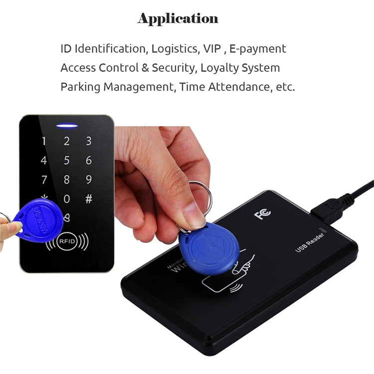 10 PCS 125KHz TK/EM4100 Proximity ID Card Chip Keychain Key Ring 10 PCS 125KHz TK/EM4100 Proximity ID Card Chip Keychain Key Ring